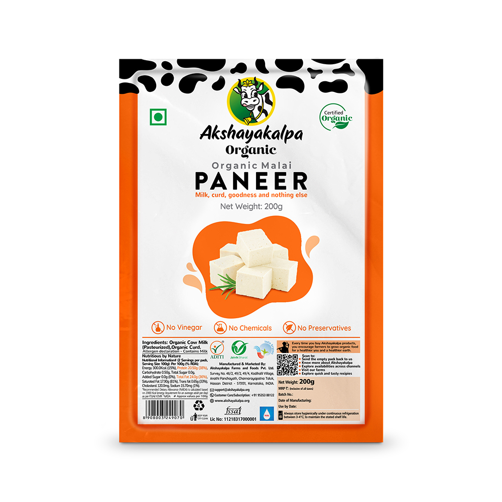 Akshayakalpa - Organic Malai Paneer, 200 grams