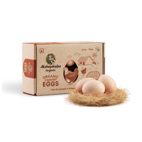 Akshayakalpa Organic Country Eggs (Pack of 6)